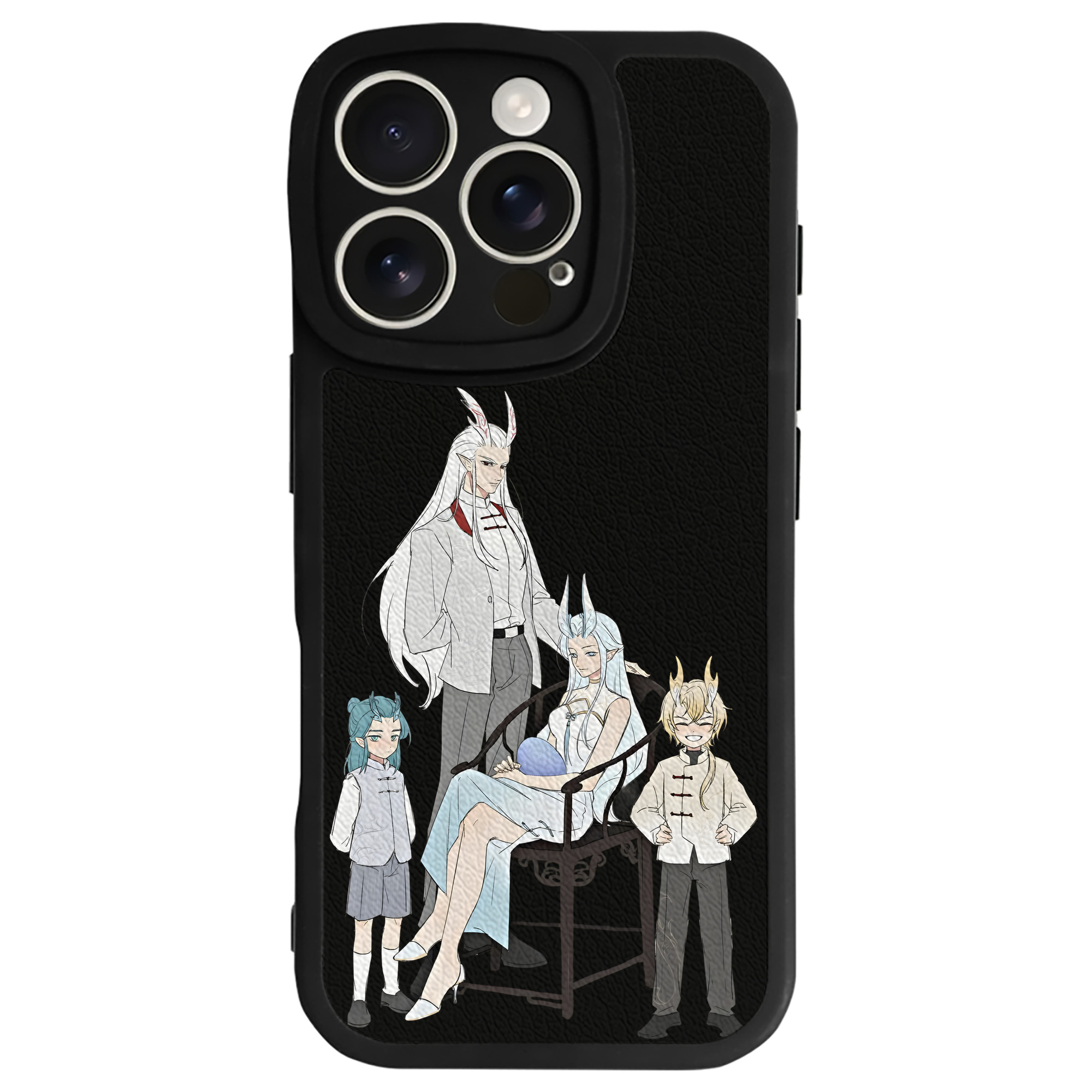 （画像用） Ne Zha 2 ナタ 魔童の大暴れ 【iPhone 16シリーズ対応】シリコンスマホケース（レザー調） 材質：シリコン